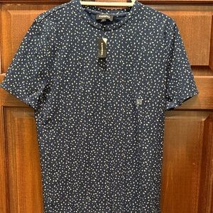 Express Short Sleeve Navy Dot Tee